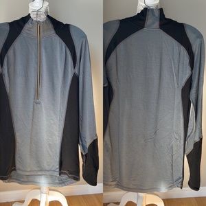 Smartwool 100% Merino Wool Gray/Black 1/4 Zip Men’s Pullover